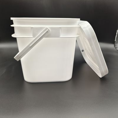 100% PP 2L 3L 5L 10L Square Shaped Plastic Bucket Anti Fall Screen Printing