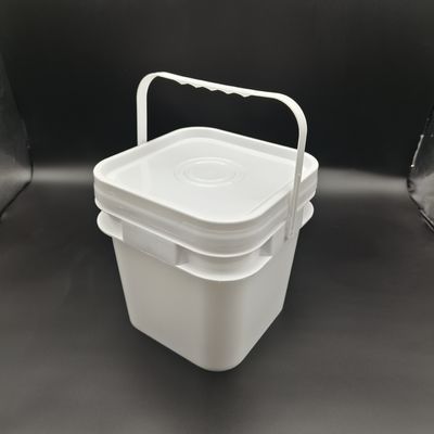100% PP 2L 3L 5L 10L Square Shaped Plastic Bucket Anti Fall Screen Printing