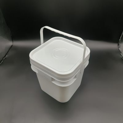 ODM OEM 10 Litre Square Plastic Buckets With Handles Chemical Resistance