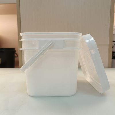 Polypropylene PP 10l Square Plastic Bucket With Lid Non Toxic