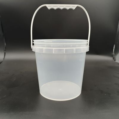 Compression Resistance Transparent Plastic Bucket Clear Plastic Beach Bucket With Plastic Handle
