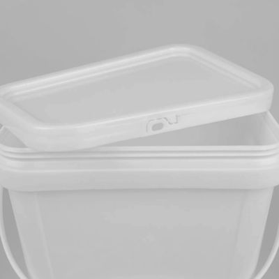 Impact Resistance Square Plastic Bucket Food Grade With Snap On Lid