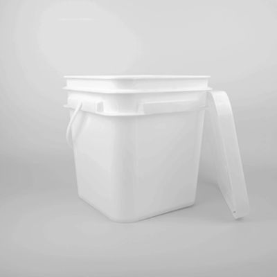 Impact Resistance Square Plastic Bucket Food Grade With Snap On Lid