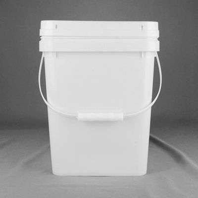 Impact Resistance Square Plastic Bucket Food Grade With Snap On Lid