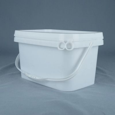 12'' Poly Pail Square Storage Buckets With Lids 2 Lbs