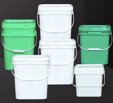 12'' Poly Pail Square Storage Buckets With Lids 2 Lbs