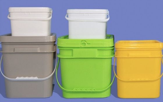 2 Lbs Square Food Storage Plastic Buckets With Lids IML Decoration