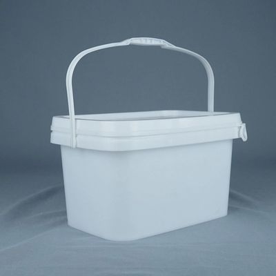 12'' Poly Pail Square Storage Buckets With Lids 2 Lbs
