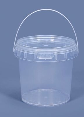 Stackable Plastic PP Food Storage Buckets With Lids And Handle