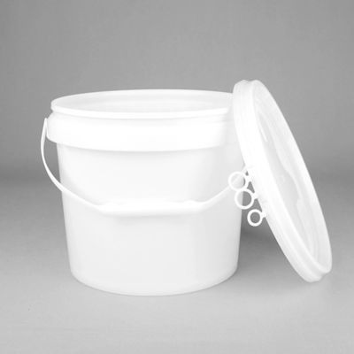 OEM ODM 1-25 Litre White Food Storage Buckets With Screw On Lids