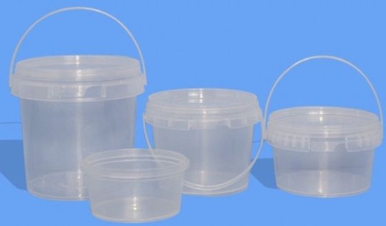 5l Clear Plastic Bucket Pails With Lid Thermal Transfer Decoration