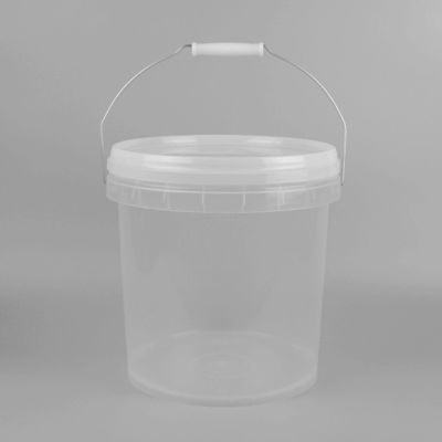 Corrosion Resistance 5 Gallon Clear Plastic Pail Bucket Containers Screen Printing