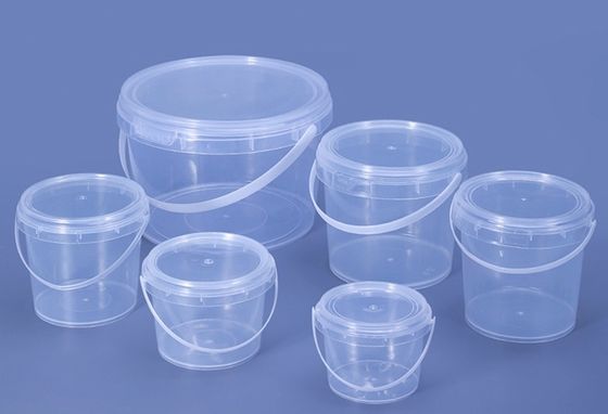 ISO9001 20l Transparent Plastic Bucket With Thermal Transfer Application