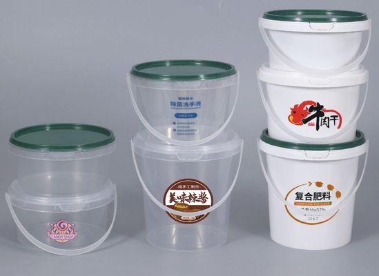 ISO9001 20l Transparent Plastic Bucket With Thermal Transfer Application