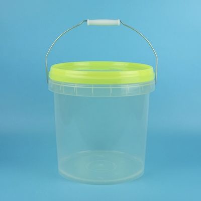 5l Clear Plastic Bucket Pails With Lid Thermal Transfer Decoration