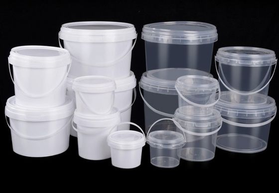 Corrosion Resistance 5 Gallon Clear Plastic Pail Bucket Containers Screen Printing