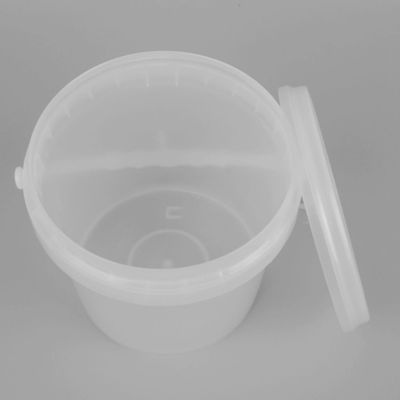 Smooth Surface 5 Gallon Transparent Plastic Bucket IML Decoration