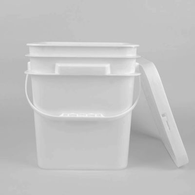 Leakproof Food Safe Storage 1~25L White food Bucket With Snap On Lid