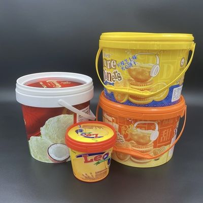 PP Material White Food Grade Buckets Leakproof Airproof Pail With Lid