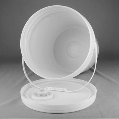 20lt White Lubricant Bucket With Metal Handle OEM ODM