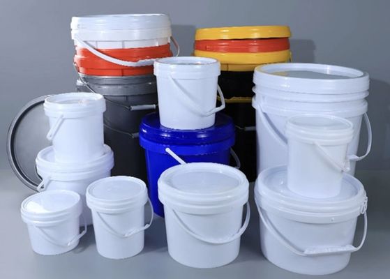 Leakproof White Plastic Oil Bucket With Lid Heat Resistant