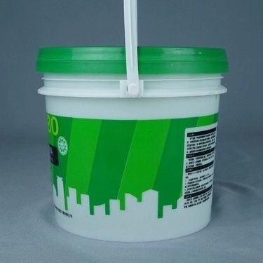 18l Round Plastic Paint Bucket With Handles IML Decoration