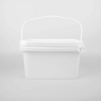 Ergonomic Grip 20l Square Storage Buckets With Lids Rust Resistant