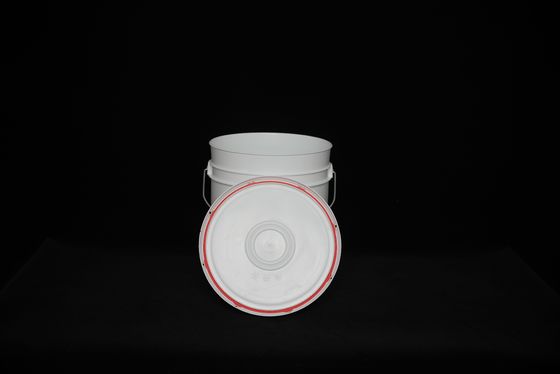 White Round 5 Gallon Plastic Buckets UV Resistant With Lid For Industry Agriculture Food Medicine