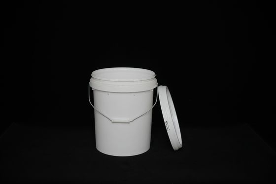 Round White Custom Logo Food Grade Food Storage Bucket Dishwasher Safe / Stackable