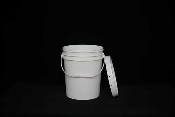 Round White Custom Logo Food Grade Food Storage Bucket Dishwasher Safe / Stackable